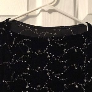 Gorgeous black velvet and silver embroidered top.